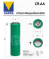 Preview: Varta lithium battery CR AA 6117 101 301