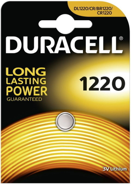 Duracell Lithium-Knopfzelle CR1220 Lithium 3V / 35mAh