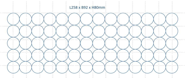 Li-Ion Akkupack 14S5P 50,4V 17,25Ah 869,4Wh Panasonic NCR-18650GA