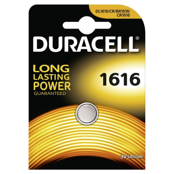 Duracell Lithium-Knopfzelle CR1616 Lithium 3V / 45mAh